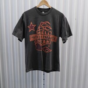 Hellstar Biker Graphic T-Shirt Mens Medium Faded Black Path To Paradise Tour